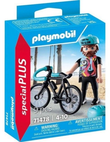 PLAYMOBIL-FIG.CICLISTA CARRETERA 71478