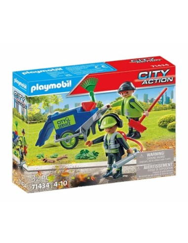 PLAYMOBIL-EQUIPO LIMPIEZA URBANA 71434