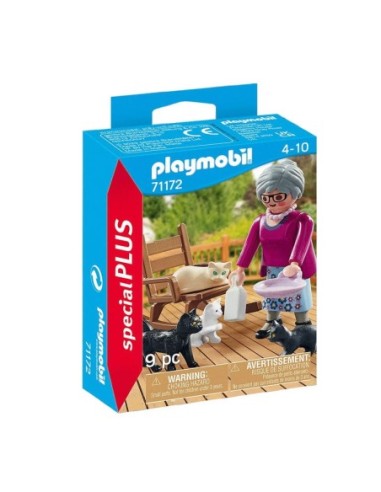 PLAYMOBIL-FIG.ABUELA C/GATOS 71172