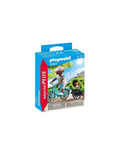 PLAYMOBIL-FIG.CICLISTA C/NIÑO 70601