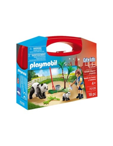 PLAYMOBIL-MALETIN CUIDADOR PANDAS 70105