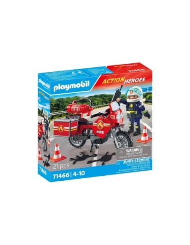 PLAYMOBIL-MOTO BOMBEROS 71466