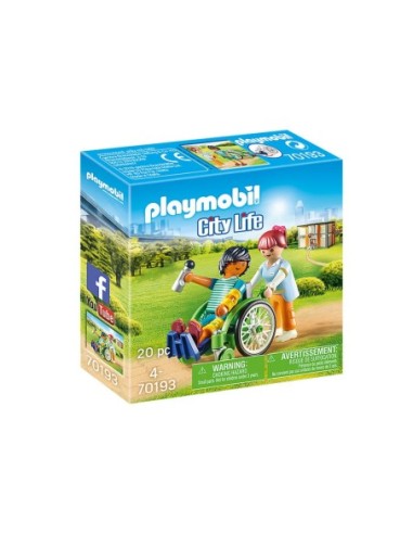 PLAYMOBIL-PACIENTE SILLA RUEDAS 70193