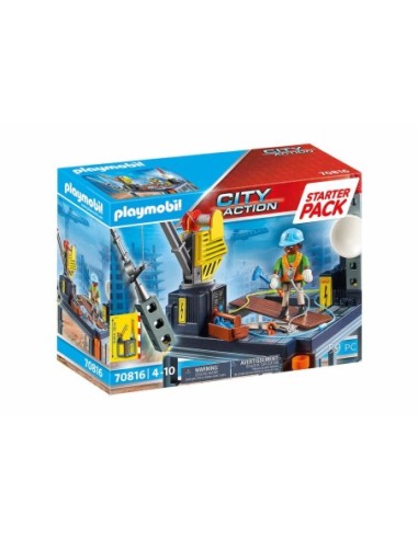 PLAYMOBIL-STARTER P.CONSTR.GRUA 70816