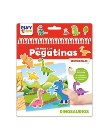 PLAYTIME-LIBRETA PEGATINAS DINOS PTL003