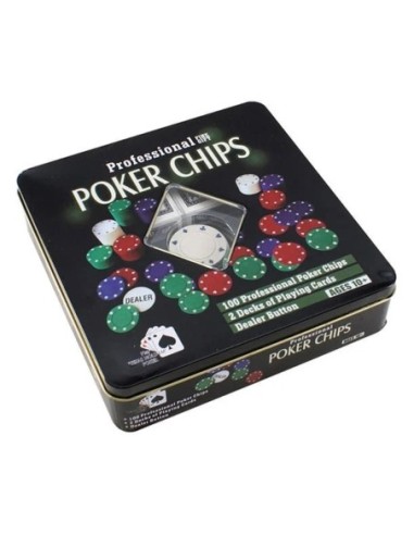 POKER-SET POKER CHIPS 100 FICHAS 785246