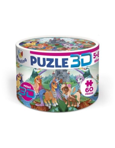 PUZZLING-PUZZLE CUBO 3D UNICORNIOS