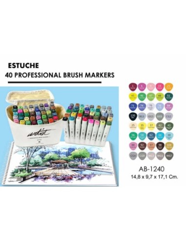 ROTULAD.ARTIST PRO.BRUSH MARK-EST.40UN.-