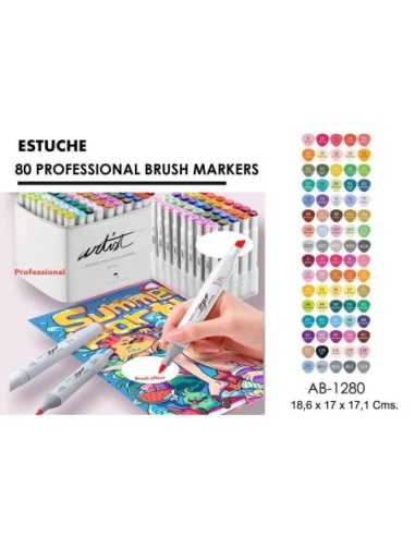 ROTULAD.ARTIST PRO.BRUSH MARK-EST.80UN.-