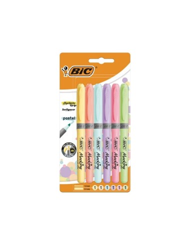 ROTULADOR BIC FLUORES.PASTEL -EST.6 STD-