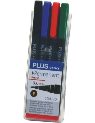 ROTULADOR PLUS PERMANENT F -SET 4 COL.-