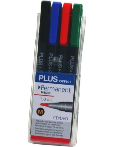 ROTULADOR PLUS PERMANENT M -SET 4 COL.-