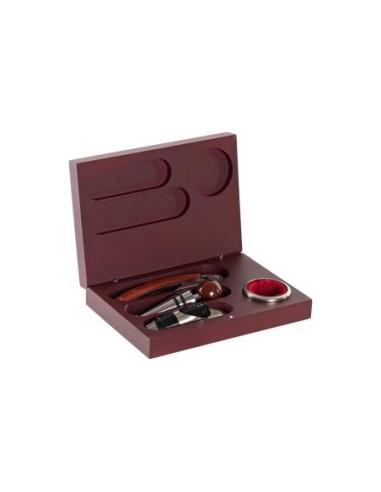 SET MADERA VINO 4PZAS.MARRON RC-199422