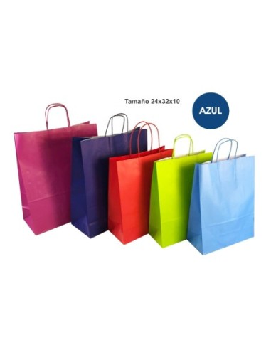 BOLSA REGALO CELULOSA 24X32X10 AZUL