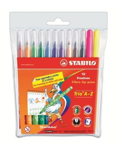 STABILO-EST.12 ROTULAD.TRIO A-Z 378/1-12