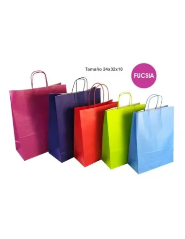 BOLSA REGALO CELULOSA 24X32X10 FUCSIA