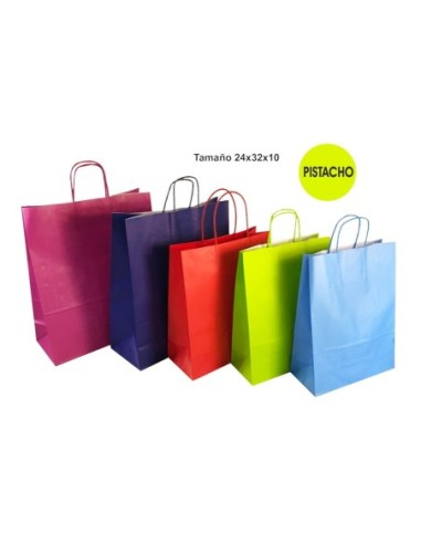 BOLSA REGALO CELULOSA 24X32X10 PISTACHO