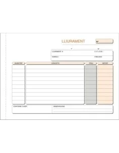 TALONARI LLIURAMENT 4ºDUPLIC.AP. T-49/C