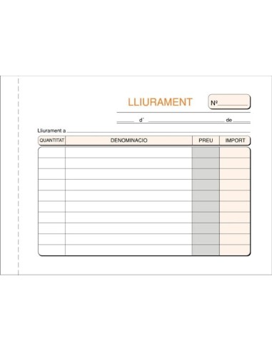 TALONARI LLIURAMENT 8ºDUPLICAT T-79/C