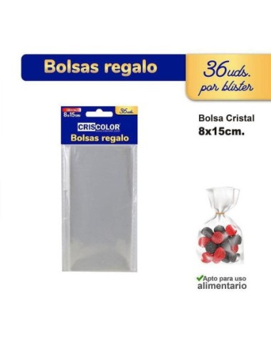 BOLSA TRANSPARENTE PP.8x15 -PTE.36-