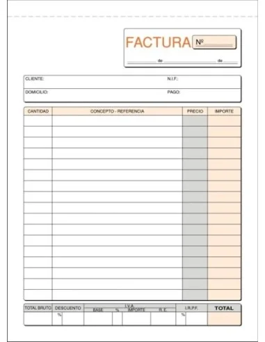 TALONARIO FACTURA 4º TRIPLIC.PL. T-65