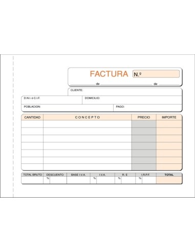 TALONARIO FACTURA 8º APDO.DUPLIC. T-67