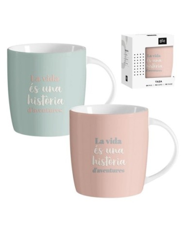 TAZA MUG CERAMICA 350ML.VIDA CATALA 2MOD