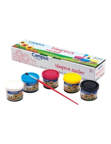 TEMPERA CAMPUS CAJA 5 FR.STDOS.40ML.