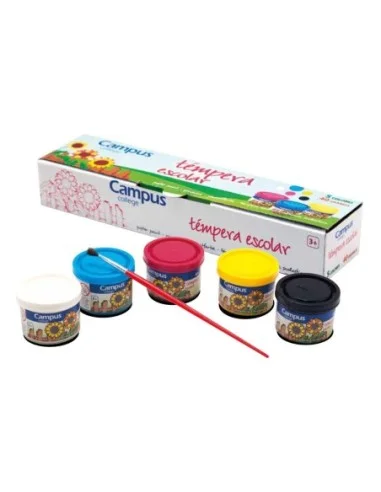 TEMPERA CAMPUS CAJA 5 FR.STDOS.40ML.