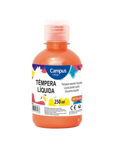 TEMPERA CAMPUS LIQ.250CC.NARANJA METAL