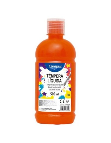 TEMPERA CAMPUS LIQUIDA 500 CC.NARANJA