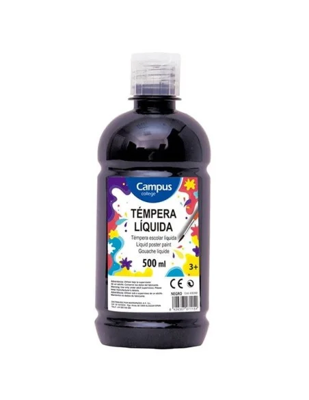 TEMPERA CAMPUS LIQUIDA 500 CC.NEGRO