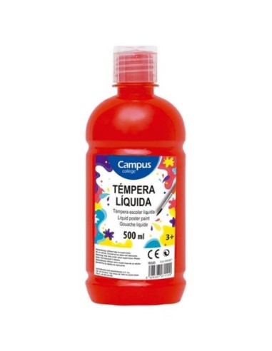 TEMPERA CAMPUS LIQUIDA 500 CC.ROJO