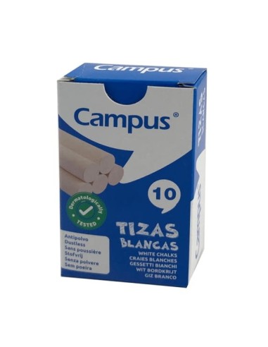 TIZA CAMPUS BLANCA ANTIPOLVO -CAJA 10-