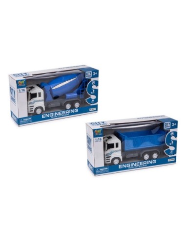 TOYS-CAMION OBRAS 1/16 AZUL 2 MOD.