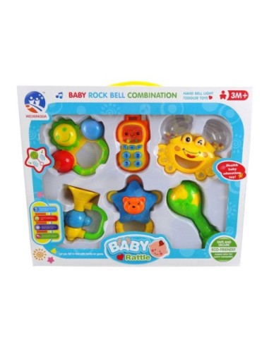 TOYS-CONJUNTO SONAJEROS BABY 6 PZAS.