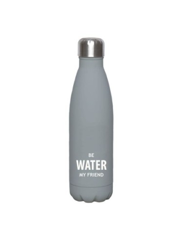 BOTELLA ACERO INOX.500ML.BE WATER GRIS